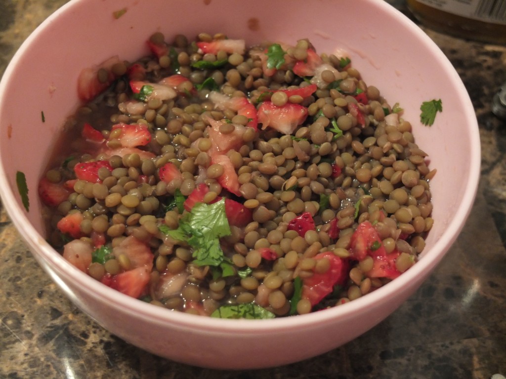fruity french lentils