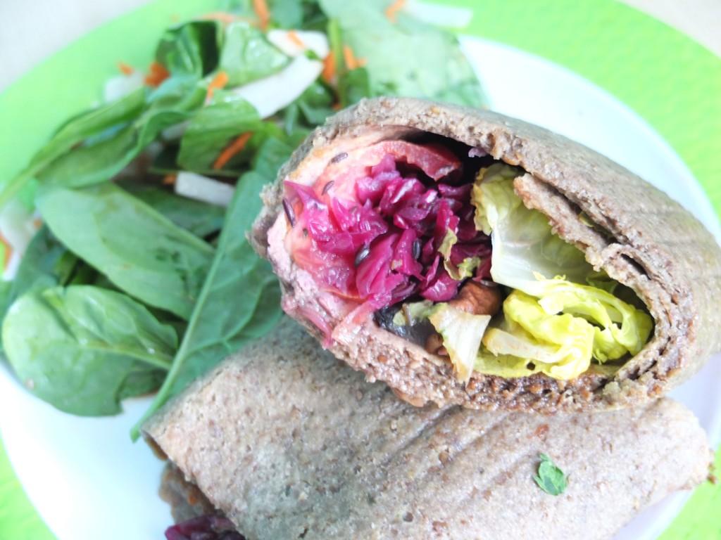 This raw vegan reuben wrap from gingersnap's organic blew my mind. I didn't even think I liked regular reubens but this was out of this world.